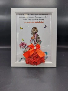 Tablou cu licheni - Mesaj personalizat - "La multi ani, Gabriela!"