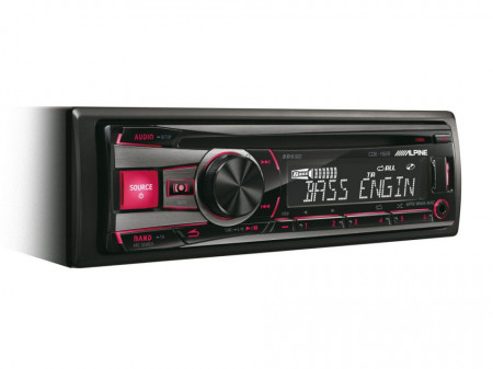 ALPINE CDE-192R RADIO CD/USB, CONTROL i-POD, ROSU/VERDE