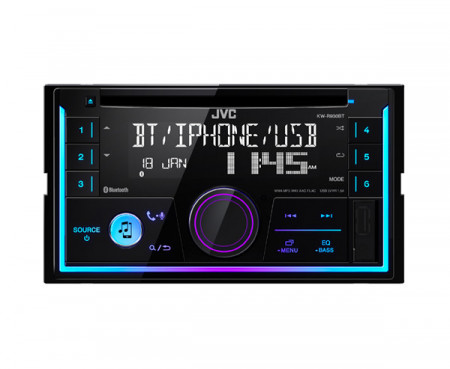 Receptor audio cu Bluetooth si CD, format 2 DIN, JVC KWR930BT