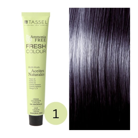 Vopsea de par fara amoniac Fresh Color Tassel nr 1, Negru Albastrui - 100 ml