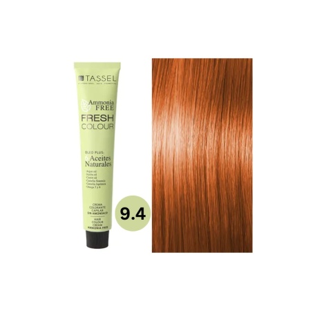 Vopsea de par fara amoniac Fresh Color Tassel nr 9.4, Blond Foarte Deschis Cupru - 100ml