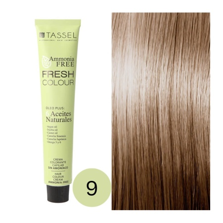 Vopsea de par fara amoniac Fresh Color Tassel nr 9, Blond Foarte Deschis - 100ml