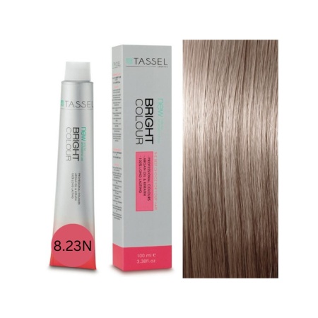 Vopsea de par cu keratina, ulei de argan si argan Nordic Bright Color, nr 8.23N Blond Auriu Luminos Bej -100ml