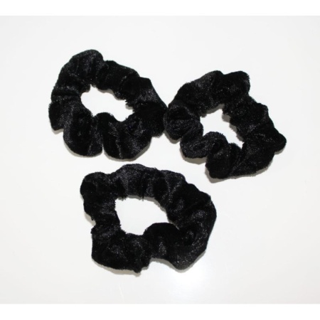 Elastic pentru par din catifea, negru - 1 bucata