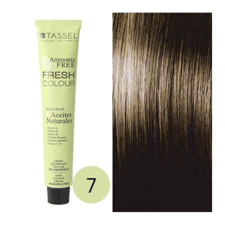 Vopsea de par fara amoniac Fresh Color Tassel nr 7, Blond Mediu - 100ml
