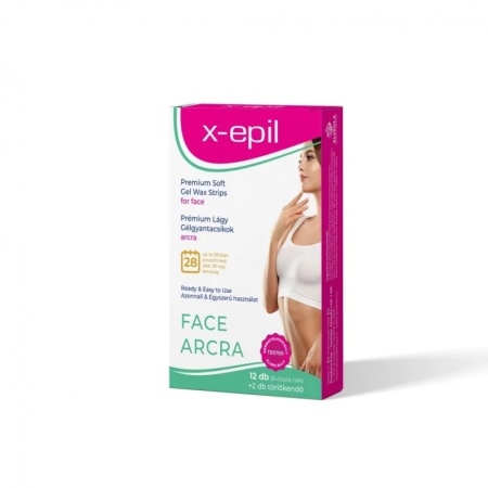 Benzi Depilatoare Premium X-Epil pentru Față – 12 buc