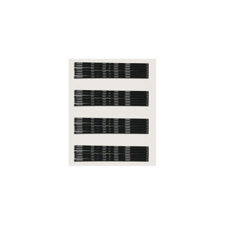 Agrafe de par negre, ondulate cu capat rotund 70 mm - 24 buc
