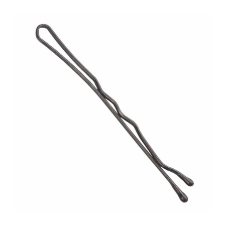 Agrafe de par profesionale, maro, ondulate cu capat rotund 48 mm - 12 buc