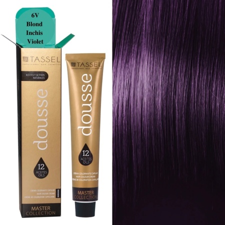 Pigment de par cu 12 uleiuri hranitoare Dousse Tassel nr. 6V – Blond Inchis Violet, 100 ml