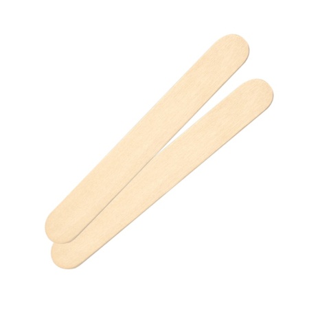 Spatule medii din lemn pentru epilare, 115 x 10 x 2 mm - set 100 buc