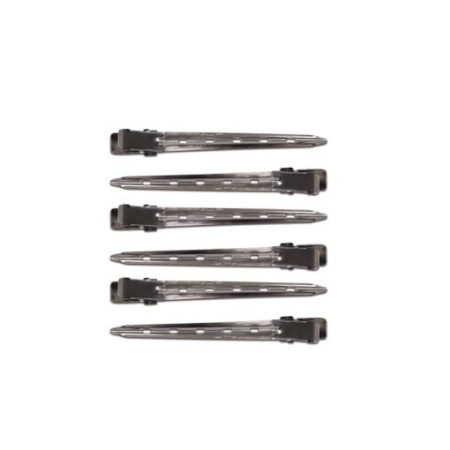 Clipsuri metalice pentru par, curbate 11.7 cm - set 6 buc