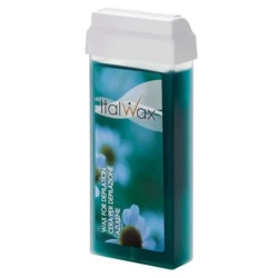 Ceară de Epilat în Cartuș Italwax Azulena – 100 ml, Liposolubilă pentru Piele Sensibilă