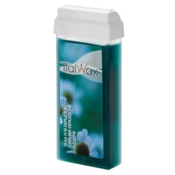 Ceară de Epilat în Cartuș Italwax Azulena – 100 ml, Liposolubilă pentru Piele Sensibilă
