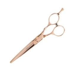 Foarfecă de tuns profesională Eurostil Infinity, 6 inch - finisaj auriu, oțel japonez
