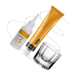 Kit Profesional Vopsire Sprâncene Intensive: Vopsea Șaten + Oxidant 3% (80ml) + Pahar Sticlă