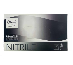 Mănuși din Nitril Negru Roial Tech – Fără Pudră – Mărimea L – 100 buc