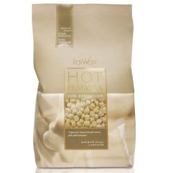 Ceara elastica granule, ciocolată albă, Italwax, 1000 g
