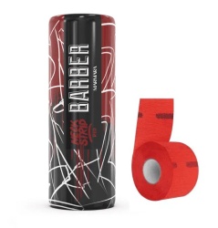 Set 5 Role Gulere Frizerie Marmara Barber Roșii – 500 Bucăți, Hârtie Elastică și Absorbantă