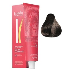 Vopsea Demi-Permanentă Londa Professional Extra Coverage, Nuanța 4/07 – Castaniu Mediu Natural Maro, 60 ml
