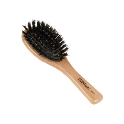 Perie Profesională Ovală Eurostil din Păr Natural și Lemn pentru Păr Sănătos, 17 cm