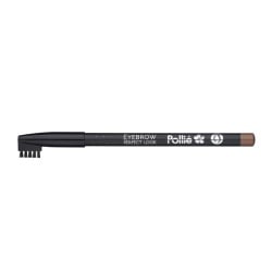 Creion de Sprâncene Profesional din Lemn Eurostil – Nuanță Maro Închis (Dark Brown)