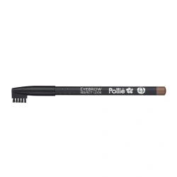 Creion de Sprâncene Profesional din Lemn Eurostil – Nuanță Maro Închis (Dark Brown)