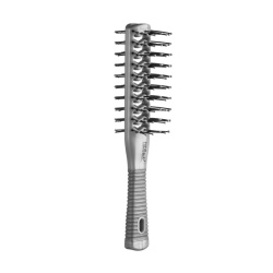 Perie pentru par, dublu ventilata cu peri din nailon, GRI 4 x 21 cm - 1 buc
