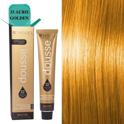 Pigment de par profesional cu 12 uleiuri hranitoare Dousse Tassel nr. 33, Auriu – 100 ml