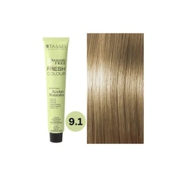Vopsea de par fara amoniac Fresh Color Tassel nr 9.1, Blond Foarte Deschis Cenusiu - 100 ml