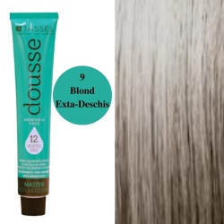 Vopsea fără Amoniac cu 12 Uleiuri Hrănitoare Dousse Tassel nr. 9, Blond Extra Deschis – 100 ml