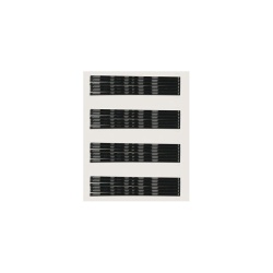 Agrafe de par negre, ondulate cu capat rotund 70 mm - 24 buc