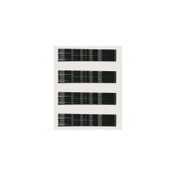 Agrafe de par negre, ondulate cu capat rotund 70 mm - 24 buc