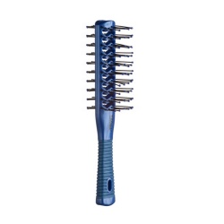 Perie pentru par, dublu ventilata cu peri din nailon, ALBASTRA 4 x 21 cm - 1 buc