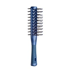 Perie pentru par, dublu ventilata cu peri din nailon, ALBASTRA 4 x 21 cm - 1 buc