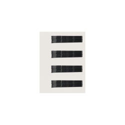 Agrafe de par profesionale, negre, ondulate cu capat rotund 50 mm - 24 buc