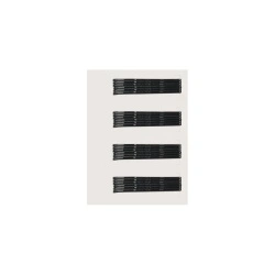 Agrafe de par profesionale, negre, ondulate cu capat rotund 50 mm - 24 buc