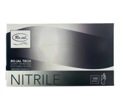 Mănuși din Nitril Roial Tech Negru, mărimea M – 100 buc