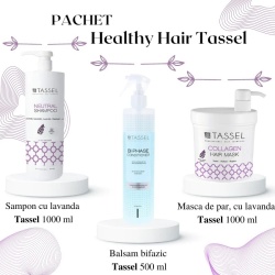Pachet Healthy Hair Tassel, sampon cu lavanda, masca de par cu lavanda si balsam bifazic