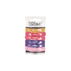 Clame pentru par, din metal Eurostil, diverse culori - set 12 buc
