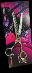 Foarfecă de Filat Profesională Mikashi Shogun’s 6" Silver Curved – Ergonomie și Precizie - Img 3