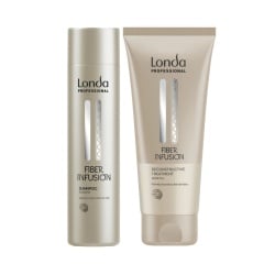 Pachet Tratament Londa Professional Fiber Infusion – Șampon 250ml și Tratament de Reconstrucție 200ml