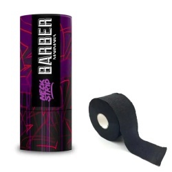 Set 5 Role Gulere Frizerie Marmara Barber Negre – 500 Bucăți, Hârtie Elastică și Absorbantă