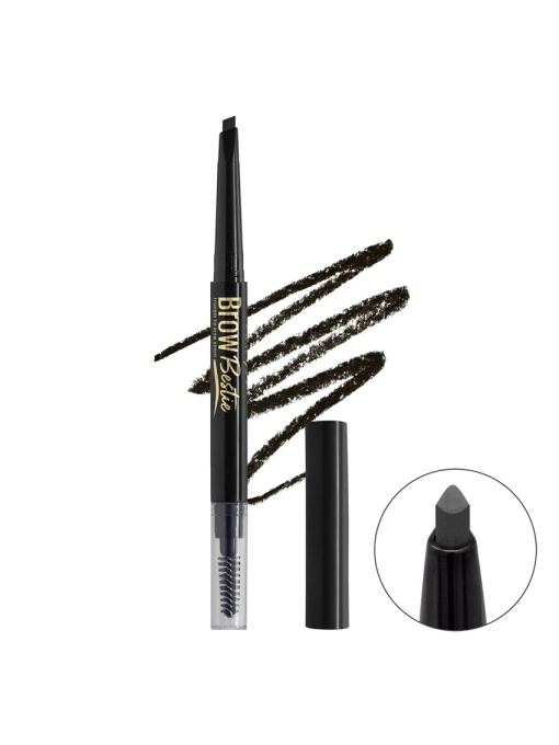 Creion de sprancene L.A. Girl Brow Bestie Triangle Tip Brow Pencil GBP 378 Black Brown, 0.25g