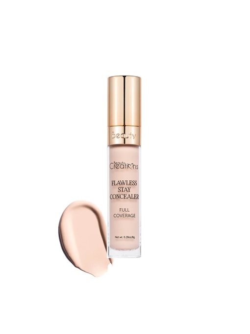 Corector/Anticearcan cu putere mare de acoperire si rezistent Beauty Creations Flawless Stay Concealer C1, 8g