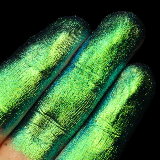 Pigment PK71 (verde-lime-albastru) Multichrome pentru machiaj KAJOL Beauty, <1g