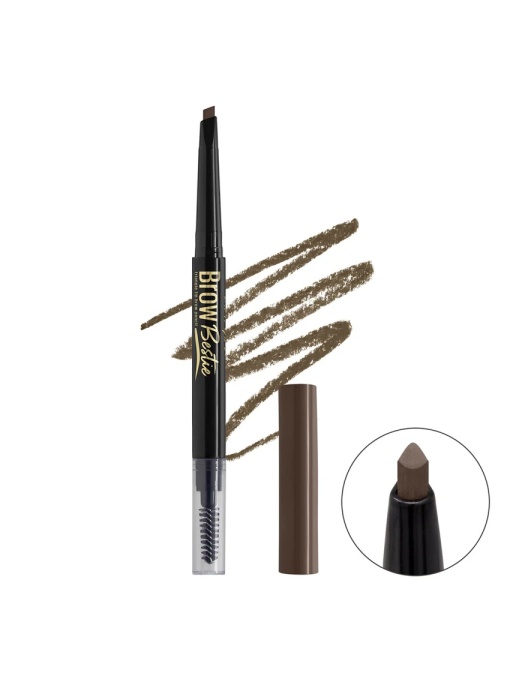 Creion de sprancene L.A. Girl Brow Bestie Triangle Tip Brow Pencil GBP 373 Soft Brown, 0.25g