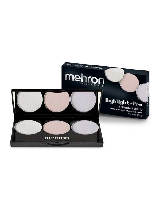 Paleta iluminatoare pentru față si corp Mehron Highlight-Pro 3 Shade Palette Cool, 10.5g