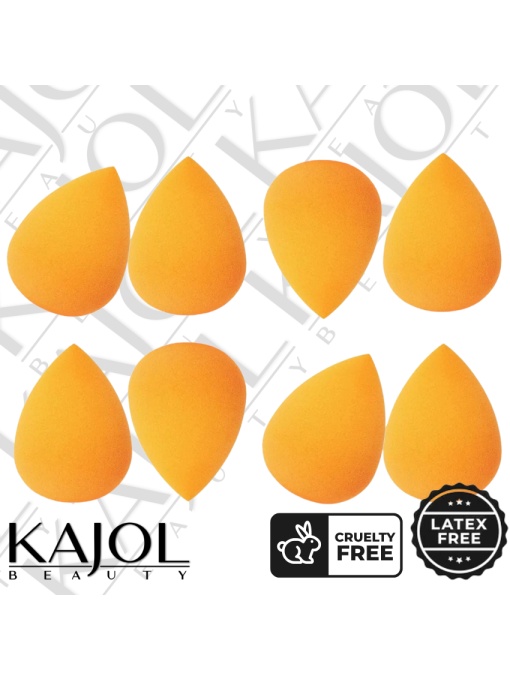 Set 8 buretei pentru machiaj TEARDROP MAKE-UP SPONGE, non-latex, KAJOL Beauty®