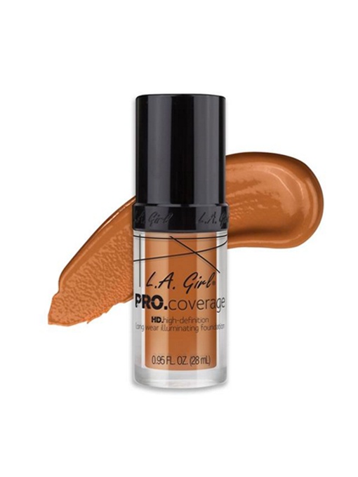 Fond de ten rezistent L.A. Girl Pro Coverage HD Illuminating Foundation Warm Caramel, 28ml