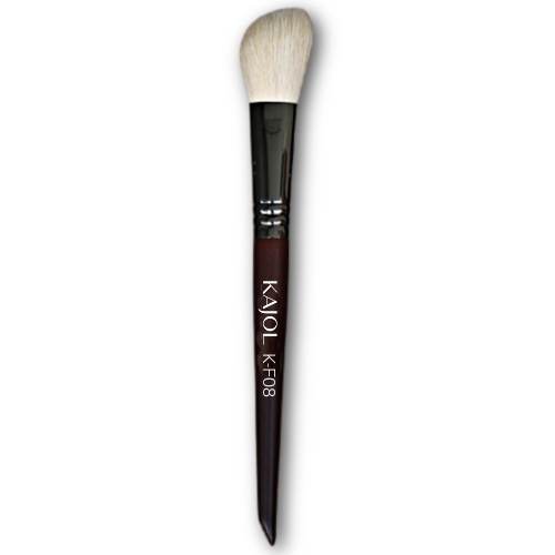 Pensula profesionala pentru aplicarea fardului de obraz sau de contur, din par fin de capră, K-F08, KAJOL Beauty™